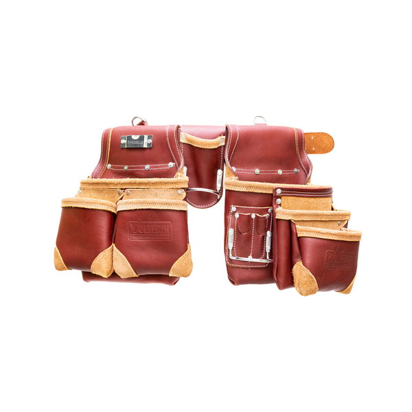 Grain Leather 18 Pockets | Leather Tool Belts for Men Tool Pouch Rig Set | Carpenters Tool Pouch | Construction Leather Tool Belt | Tool Rig Set | Leather Tool Belts for Men - Maroon VR5012